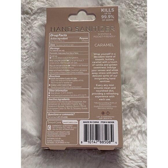Smart Care Scented Hand Sanitizer Spray 1 Fl Oz Caramel Hydrating NEW - Picture 4 of 11
